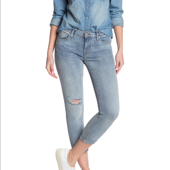 Hudson Harkin Crop Super Skinny Jeans